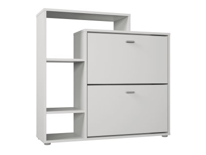 Výklopný dvouřadý botník IZABELA (barva bílá)