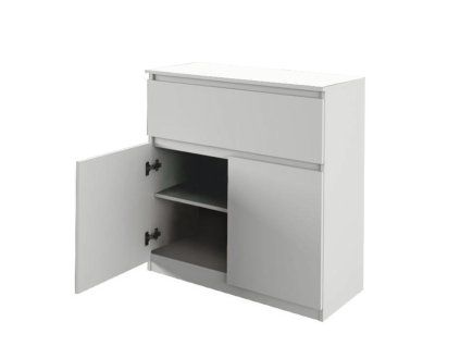 Kombinovaná komoda s dvířky a zásuvkou 1Z 2D LETON (barva bílá)