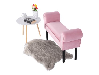 Lavice, Velvet látka, starorůžová / černá, BURDA