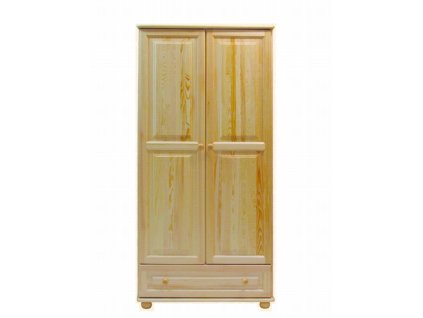 Šatní skříň 65 Věšáková Klasik (Barva surové dřevo, Šířka 80 cm)