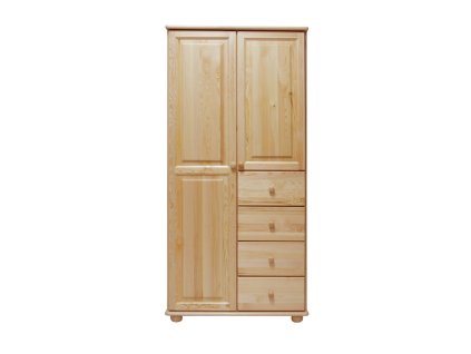 Šatní skříň 65C Klasik (Barva surové dřevo, Šířka 80 cm)