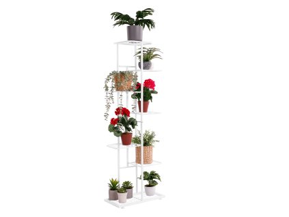 Kovový stojan na květiny BAMIR bílá - výprodej