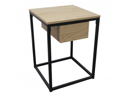 Příruční stolek, dub/černá, NAVARO TYP 3