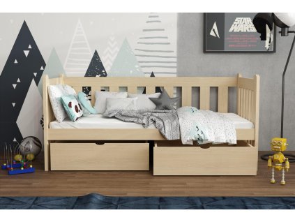 Dětská postel ARVEN KIDBED ONE ze dřeva + rošt