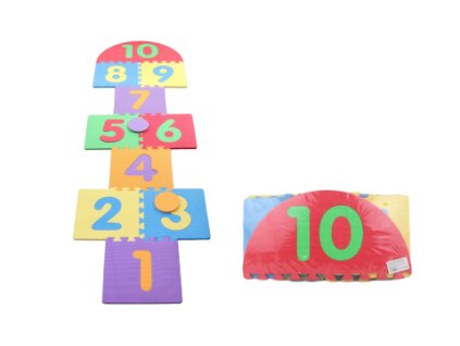 Pěnové puzzle 10 ks skákací panák