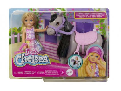Barbie Chelsea s poníkem HTK29