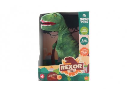 Plyš T-Rex zvukový 38 cm zelený