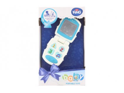 Baby telefon modrý na baterie