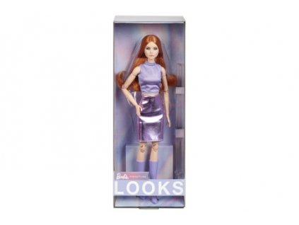 Barbie Looks rusovláska ve fialovém outfitu HRM12