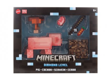 Minecraft Diamond level sběratelská figurka-Pig HTM04