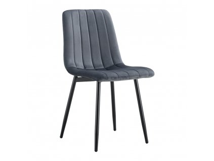 Židle, tmavě šedá Velvet látka/černá, RAMITA TYP 1