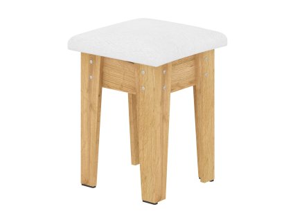 Taburet T-4 (Barva antracit, Materiál koženka - bílá)