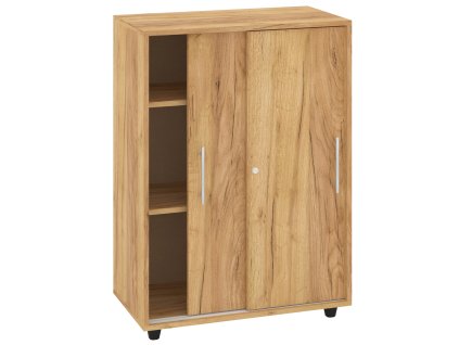 Regál TO-03 policový s posuvnými dvířky (Barva antracit)