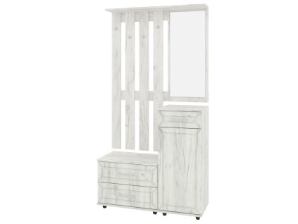 Předsíňová stěna UYUT MDF (Barva dub kraft - bílý)