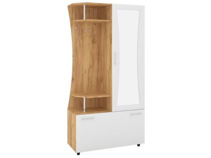 Předsíňová stěna VIZIT MDF (Barva antracit + bílá)