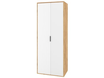 Šatní skříň do předsíně ALIYA MDF (Barva antracit + bílá)