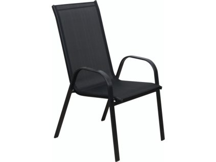 18363 zahradni kreslo xt1012c kovove cerna textilie