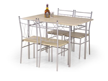 28923 faust zestaw stol 4 krzesla dab sonoma 1p 1kpl