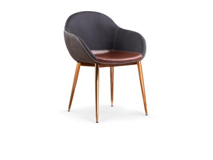 29583 k304 krzeslo ciemny popiel brazowy zloty chrom 1p 2szt