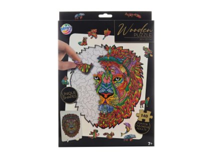 Dřevěné puzzle lev