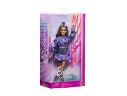Barbie Deluxe modelka - Modré šaty JFP42