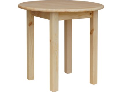 Jídelní stůl masiv borovice VM-04 ø 80 cm (Barva barva bílá)