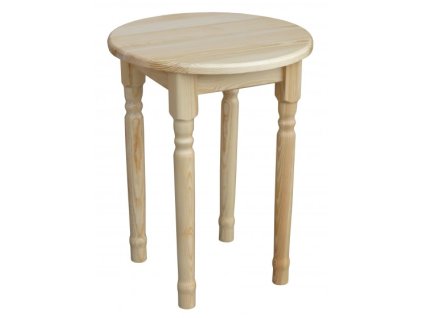 Jídelní stůl masiv borovice VM-08 ø 70 cm (Barva barva bílá)