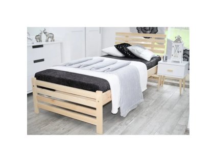 Postel LAURENT 80x200 | MASIV BOROVICE (Barva barva bílá)