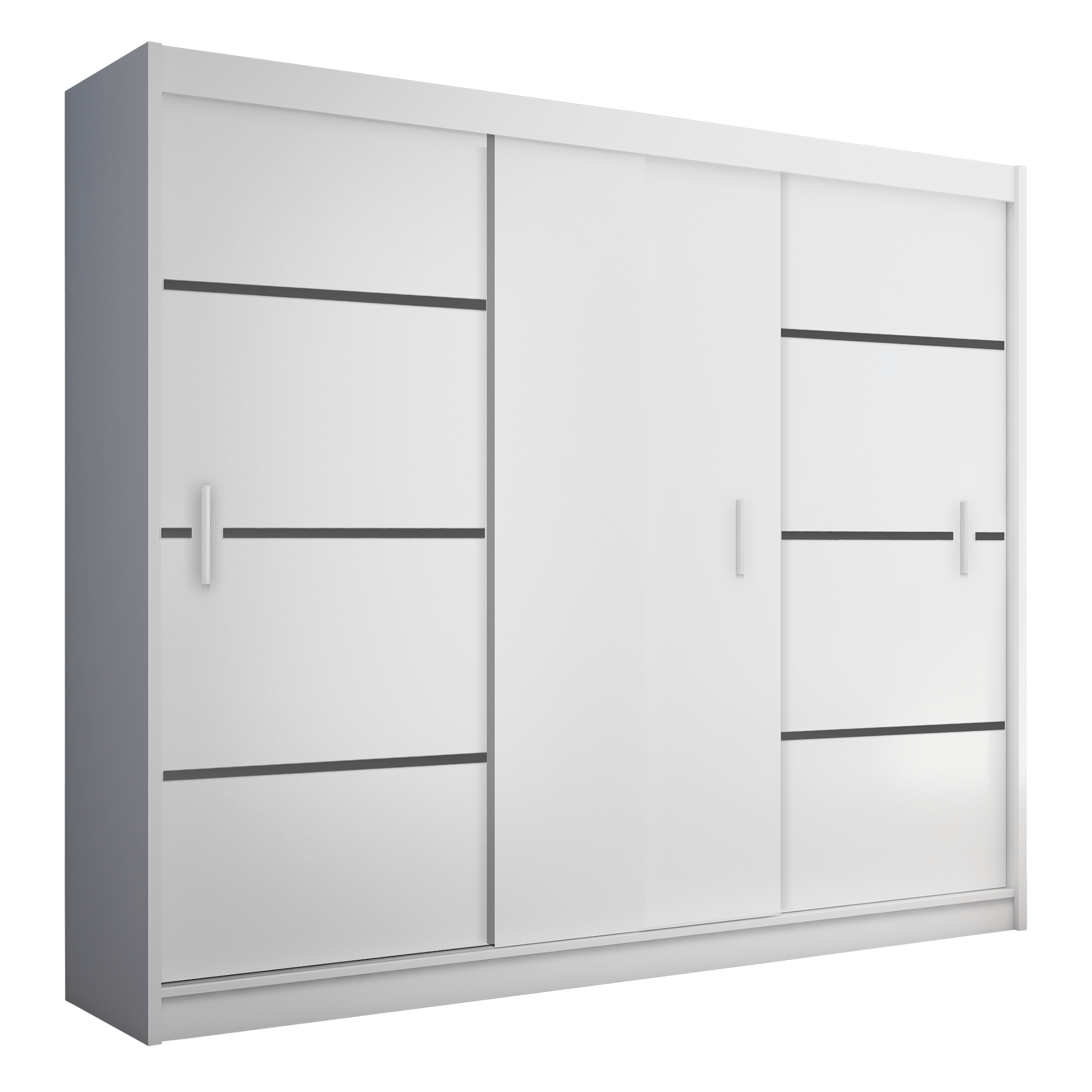 Skříň s posuvnými dveřmi MERINA Barva: bílá, Šířka: 250 cm