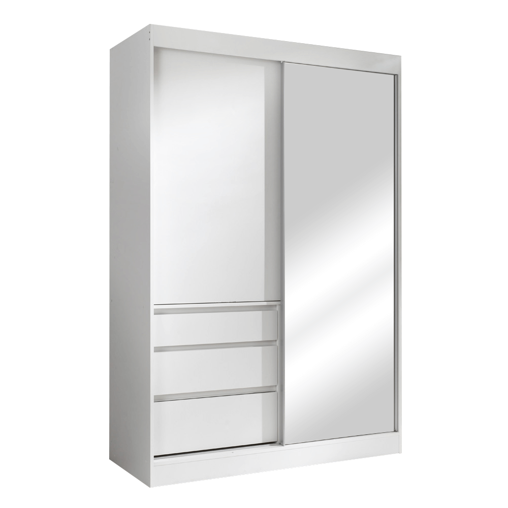 Skříň s posuvnými dveřmi ROMUALDA Barva: bílá, Šířka: 140 cm