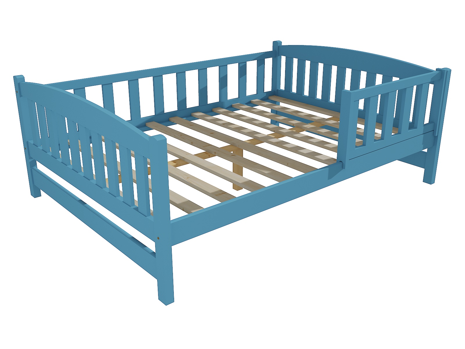 Dětská postel COLMAN se zábranou Barva: barva modrá, Rozměr: 120 x 200 cm