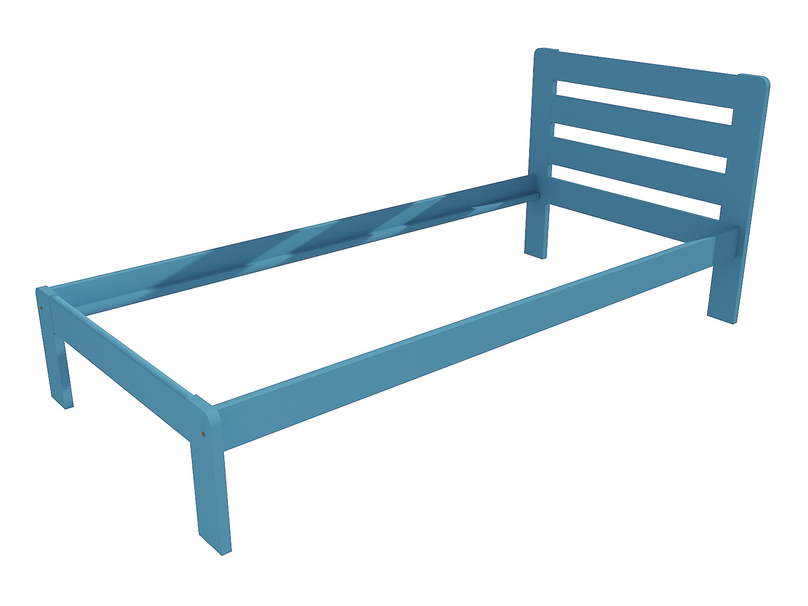 Jednolůžková postel KIERAN Barva: barva modrá, Rozměr: 100 x 200 cm