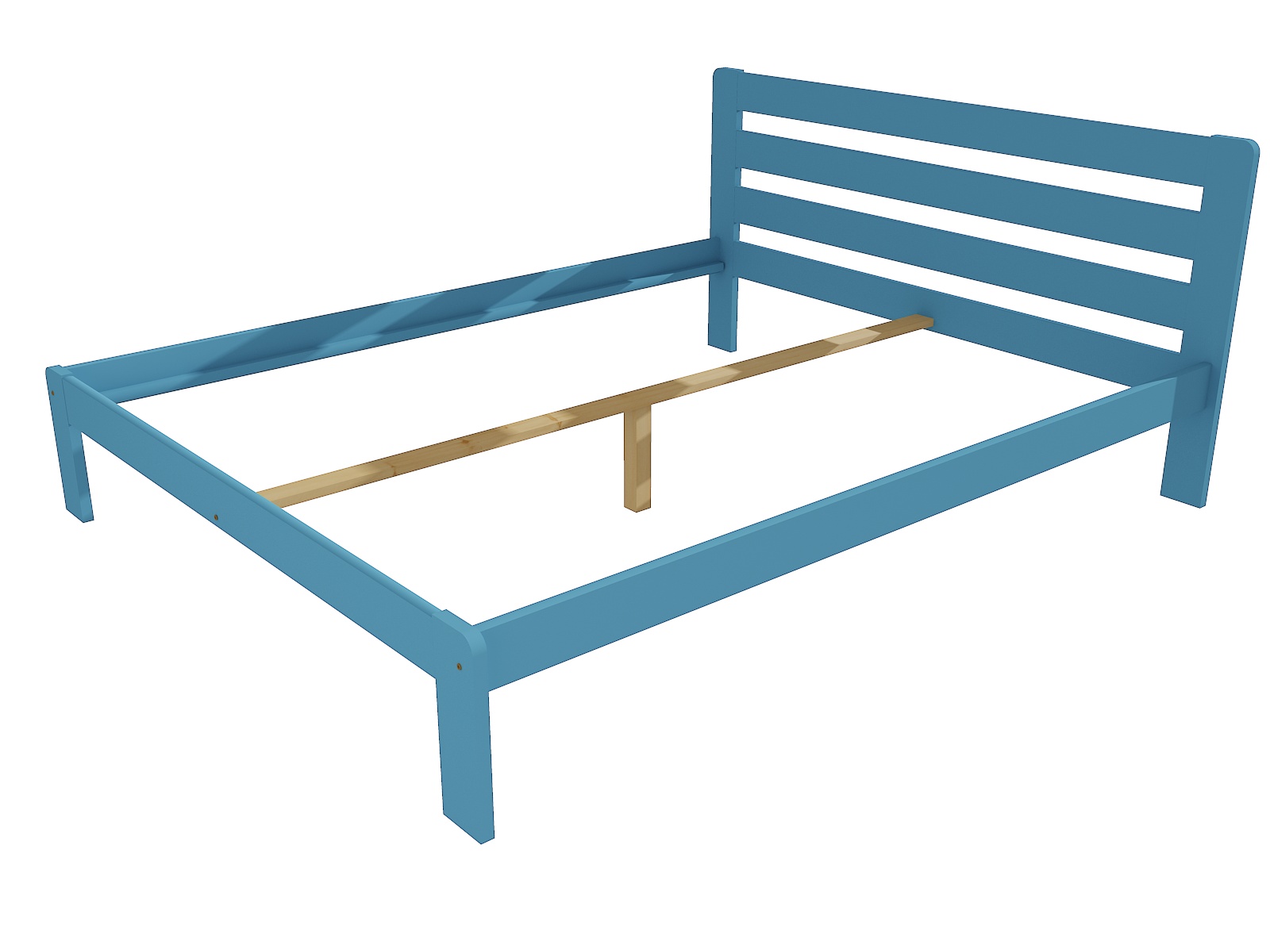 Manželská postel DERMOT masiv borovice Barva: barva modrá, Rozměr: 160 x 200 cm
