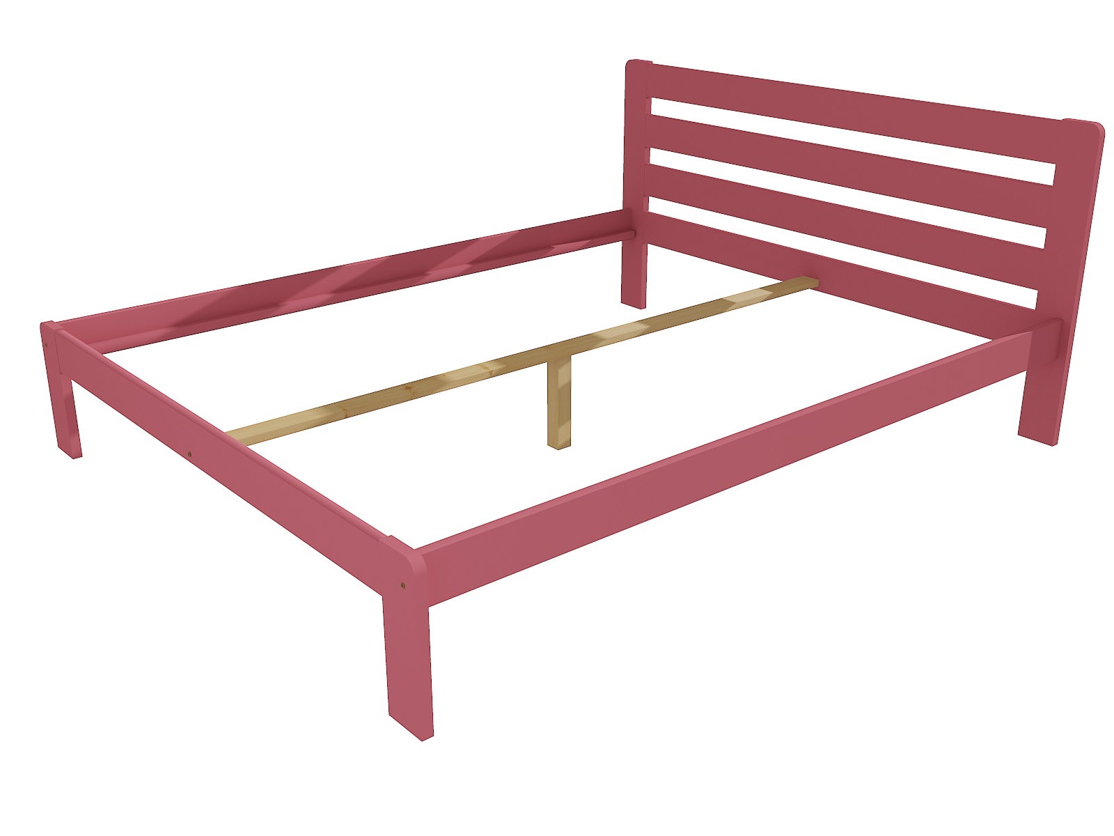 Manželská postel DERMOT masiv borovice Barva: barva růžová, Rozměr: 160 x 200 cm
