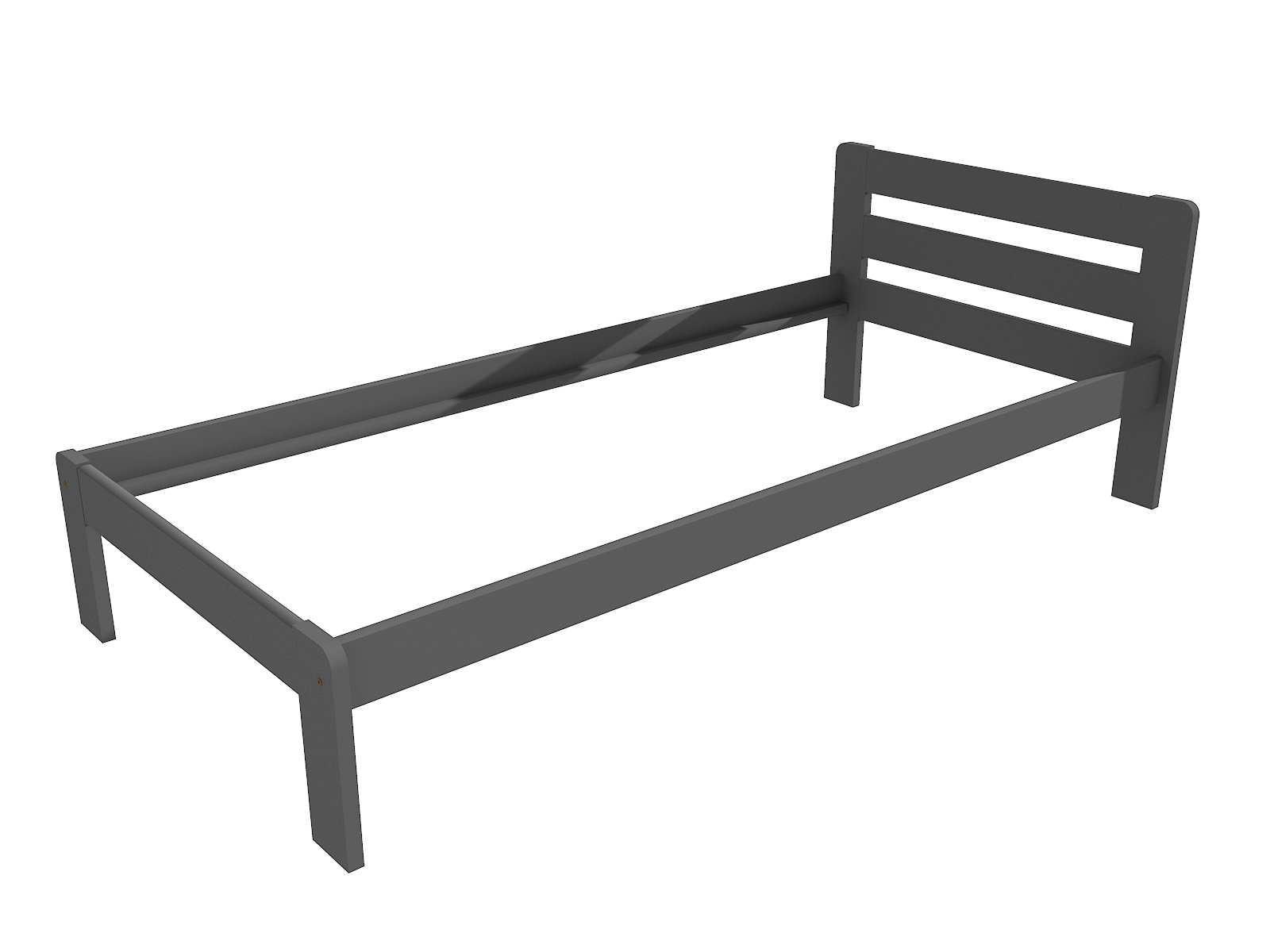 Jednolůžková postel BRENDAN Barva: barva šedá, Rozměr: 100 x 200 cm