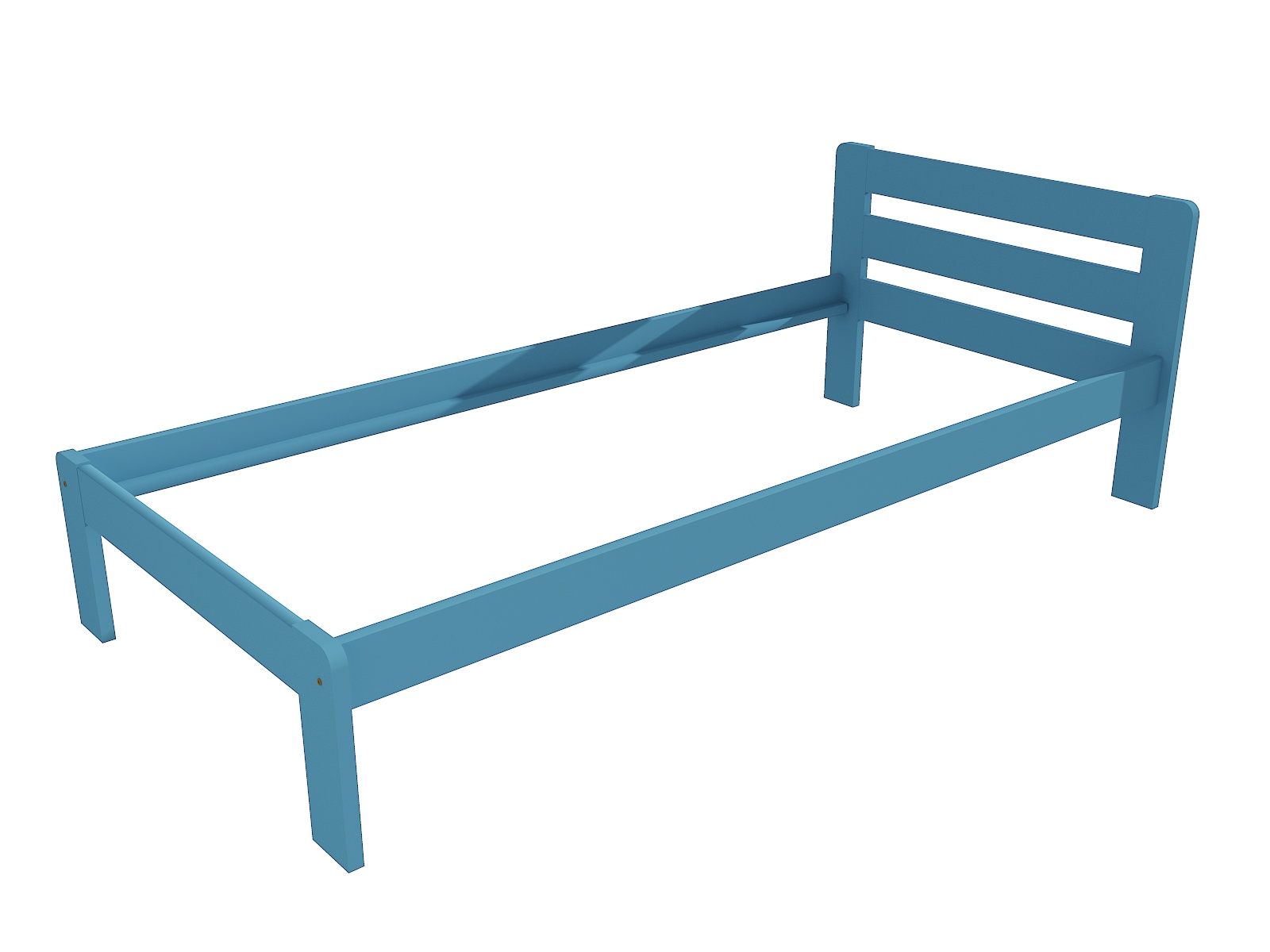 Jednolůžková postel BRENDAN Barva: barva modrá, Rozměr: 100 x 200 cm