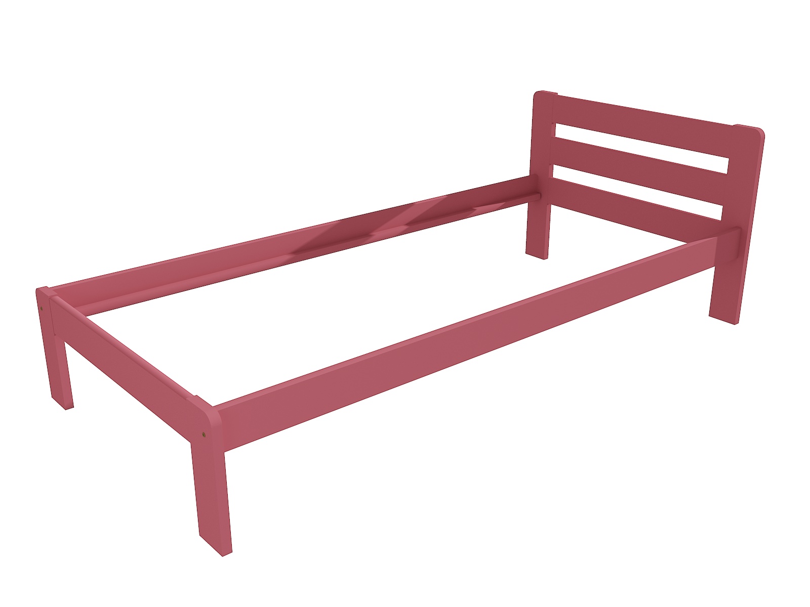 Jednolůžková postel BRENDAN Barva: barva růžová, Rozměr: 100 x 200 cm
