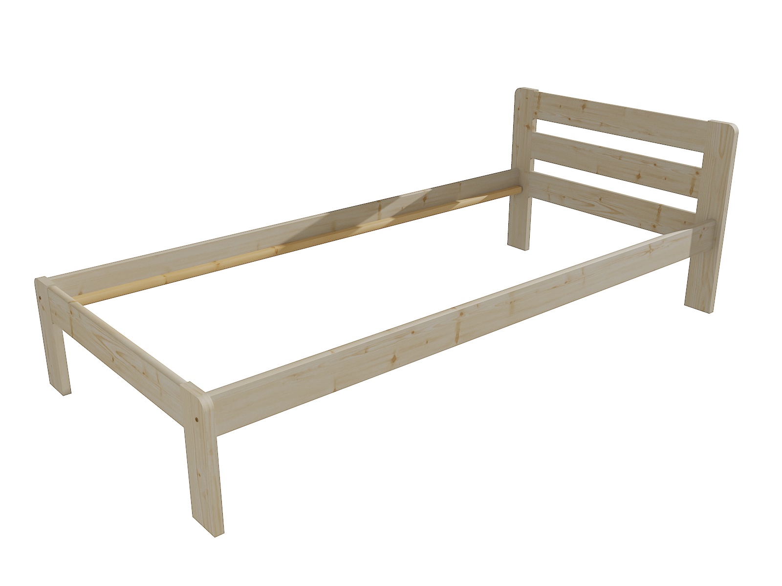 Jednolůžková postel BRENDAN Barva: surové dřevo, Rozměr: 90 x 200 cm