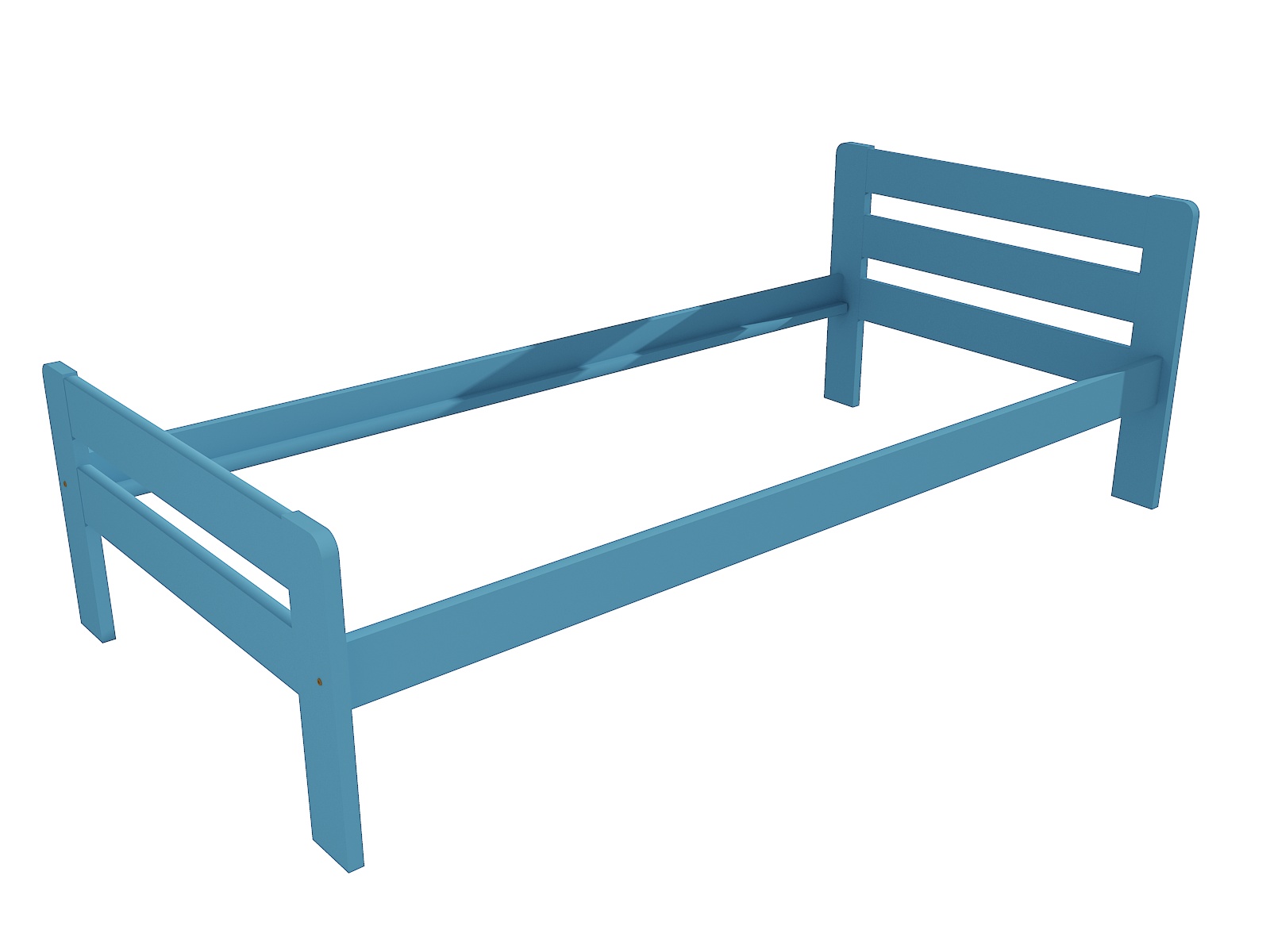 Jednolůžková postel KILLIAN Barva: barva modrá, Rozměr: 100 x 200 cm
