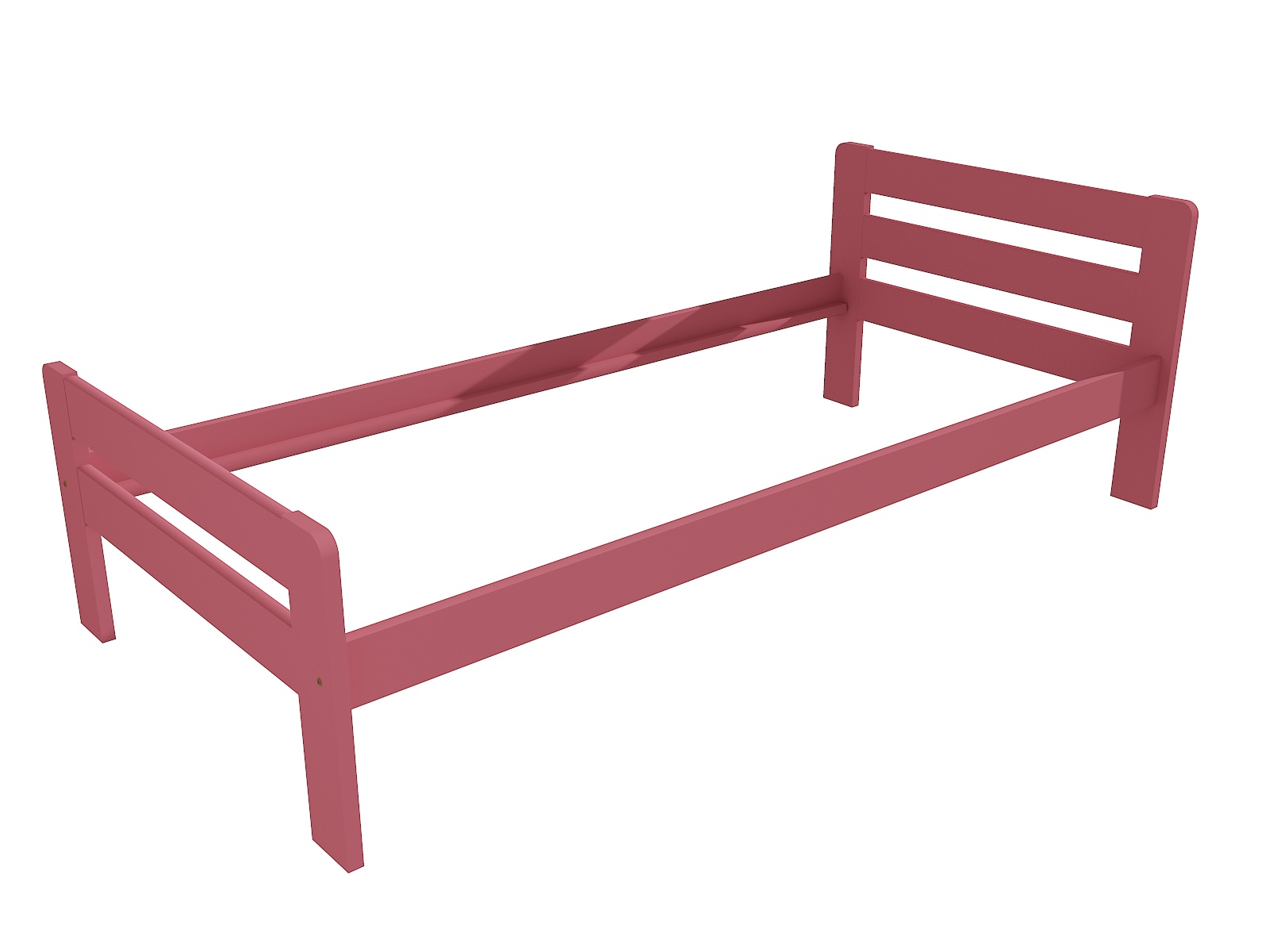 Jednolůžková postel KILLIAN Barva: barva růžová, Rozměr: 100 x 200 cm