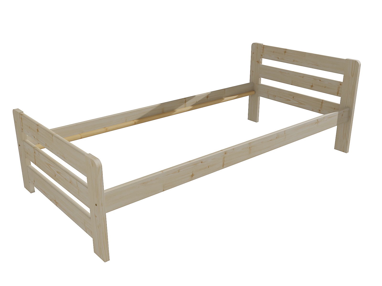 Jednolůžková postel IOSA Barva: surové dřevo, Rozměr: 90 x 200 cm