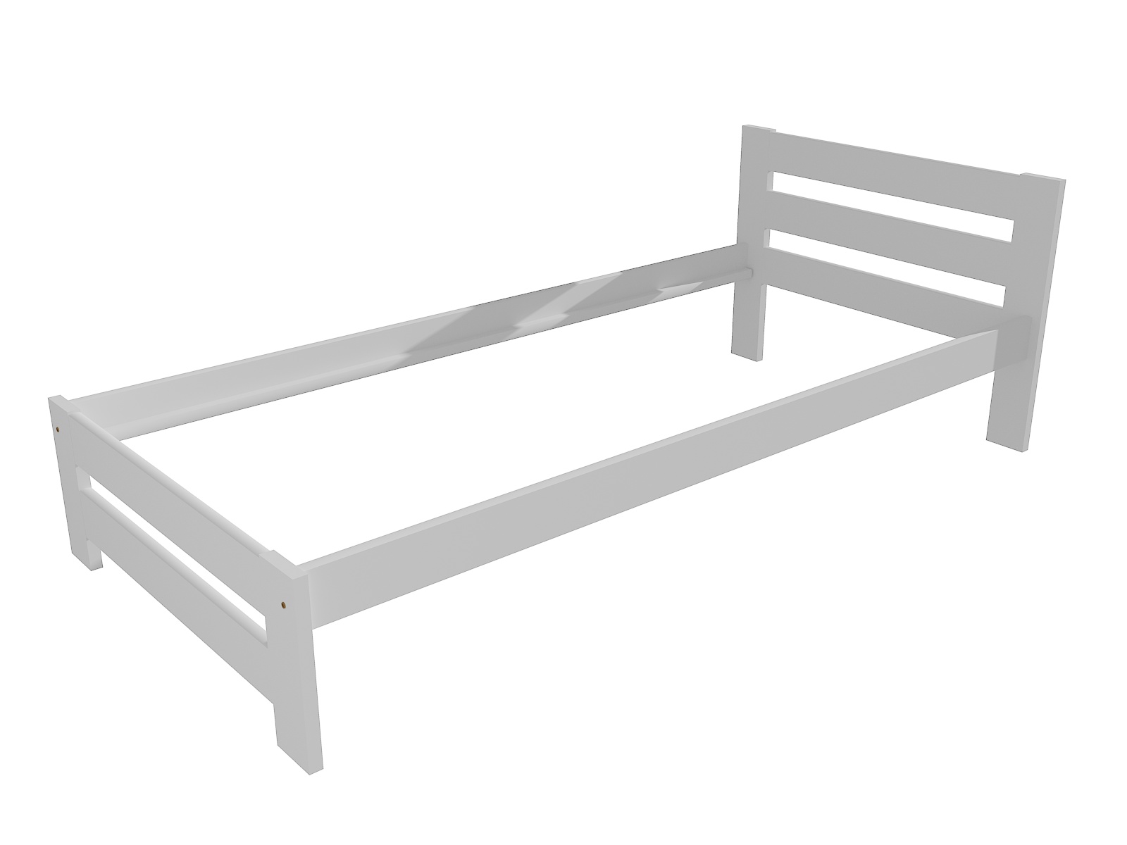 Jednolůžková postel VMK005B Barva: bílá, Rozměr: 80 x 200 cm