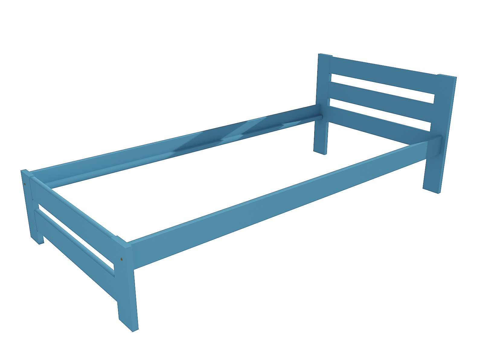 Jednolůžková postel SWEENEY Barva: barva modrá, Rozměr: 100 x 200 cm