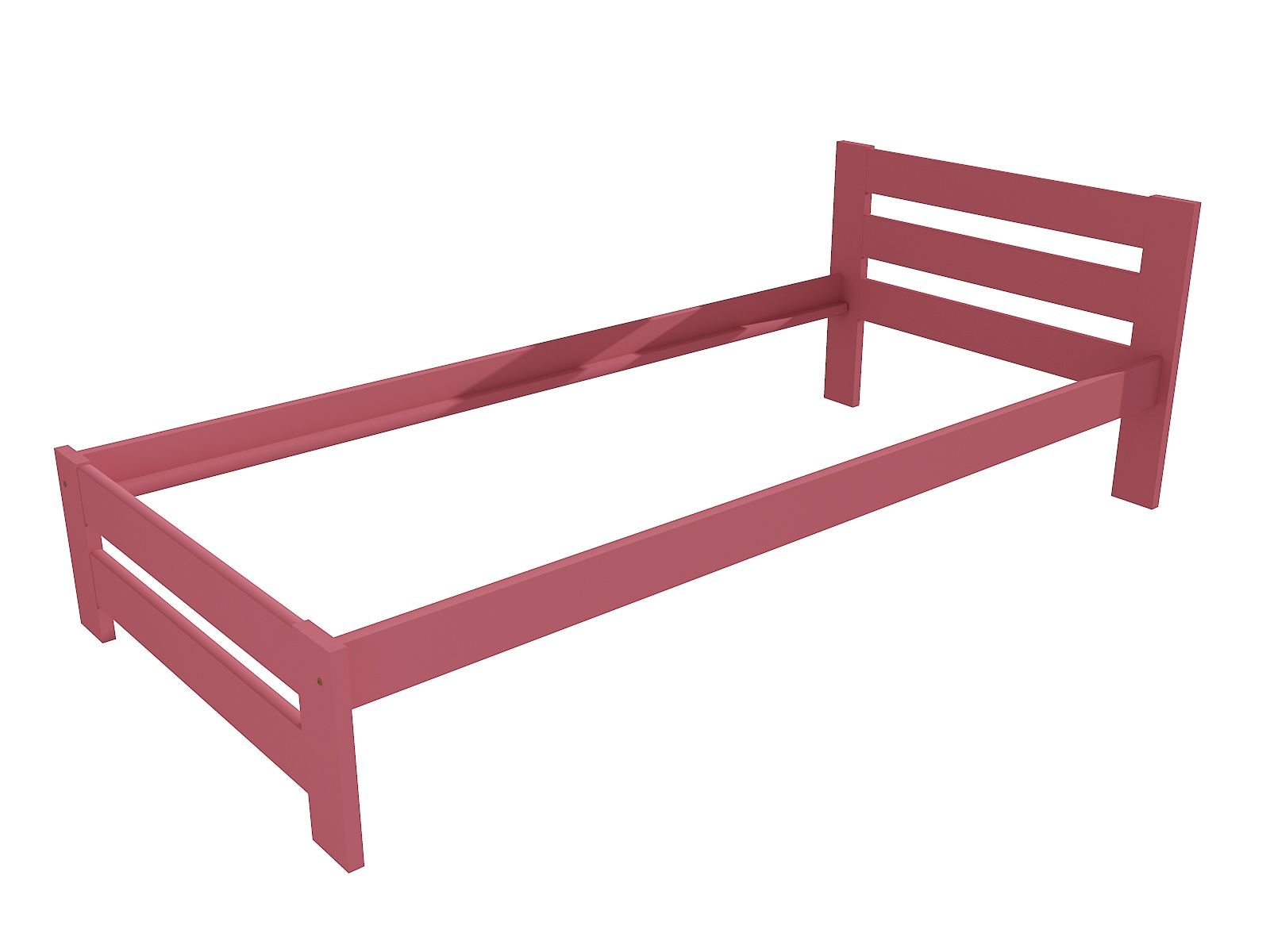 Jednolůžková postel SWEENEY Barva: barva růžová, Rozměr: 100 x 200 cm