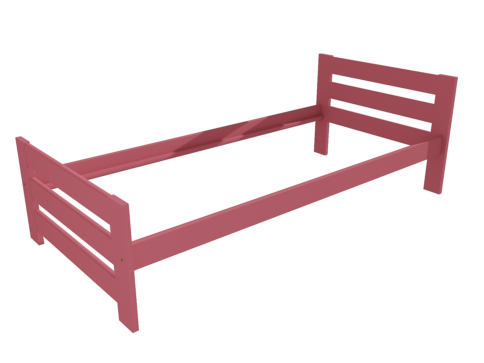 Jednolůžková postel NOE Barva: barva růžová, Rozměr: 100 x 200 cm