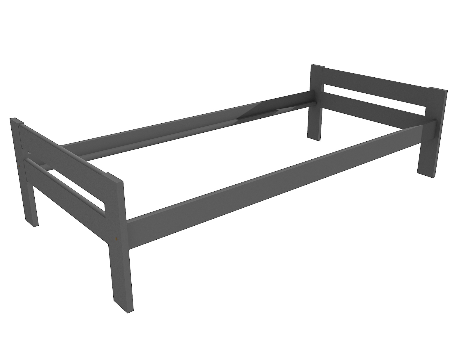 Jednolůžková postel BRIGID Barva: barva šedá, Rozměr: 100 x 200 cm