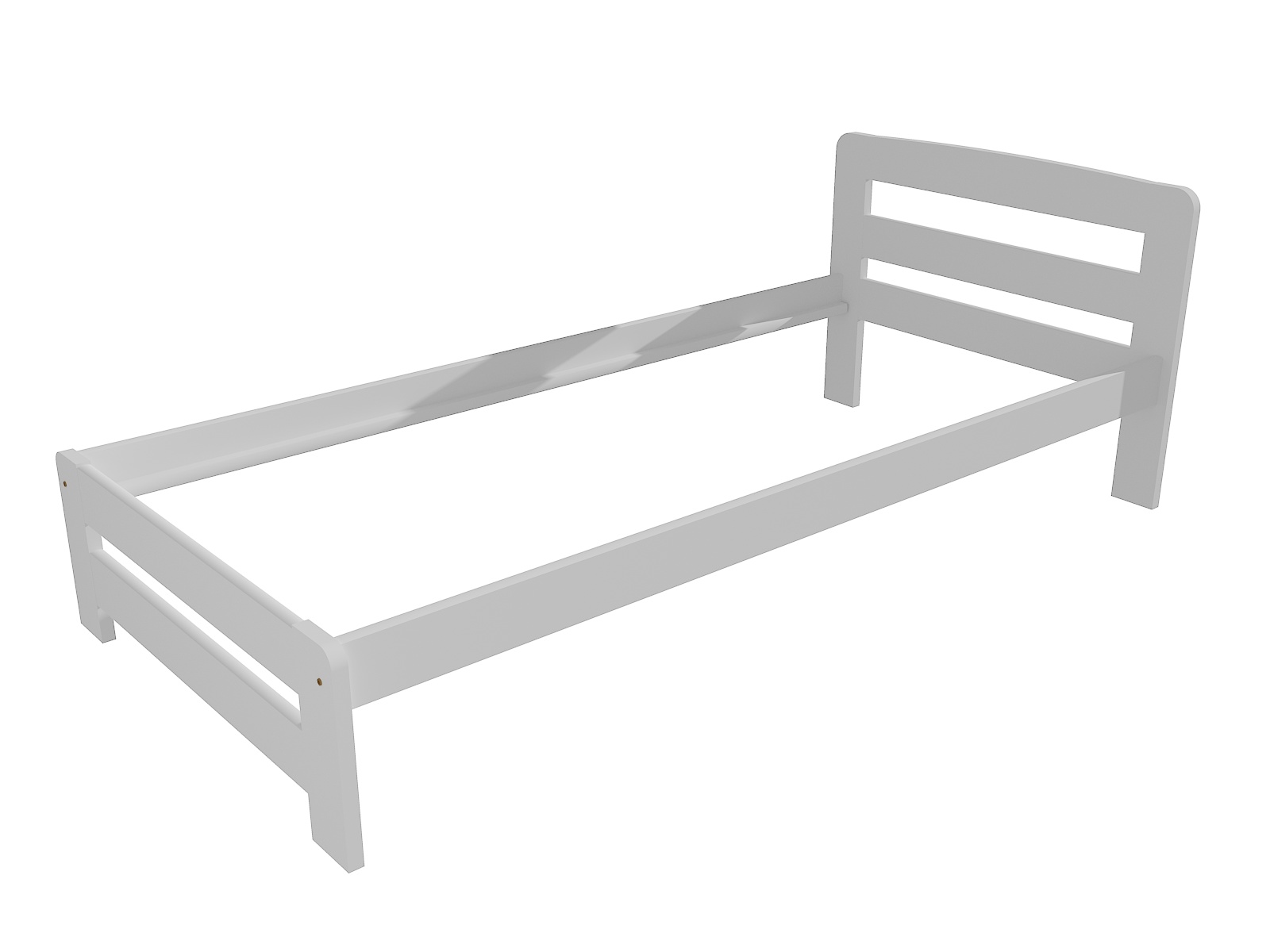 Jednolůžková postel VMK008B Barva: bílá, Rozměr: 80 x 200 cm