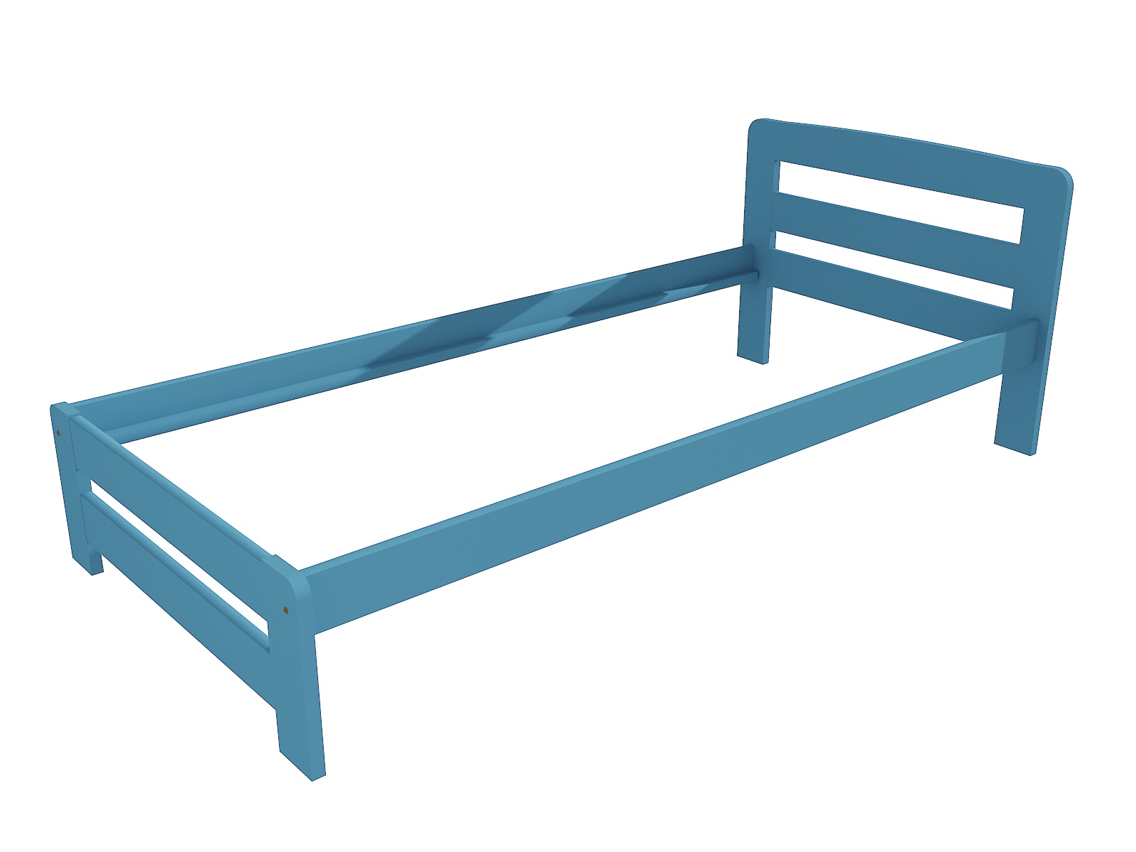 Jednolůžková postel CORMAC Barva: barva modrá, Rozměr: 100 x 200 cm