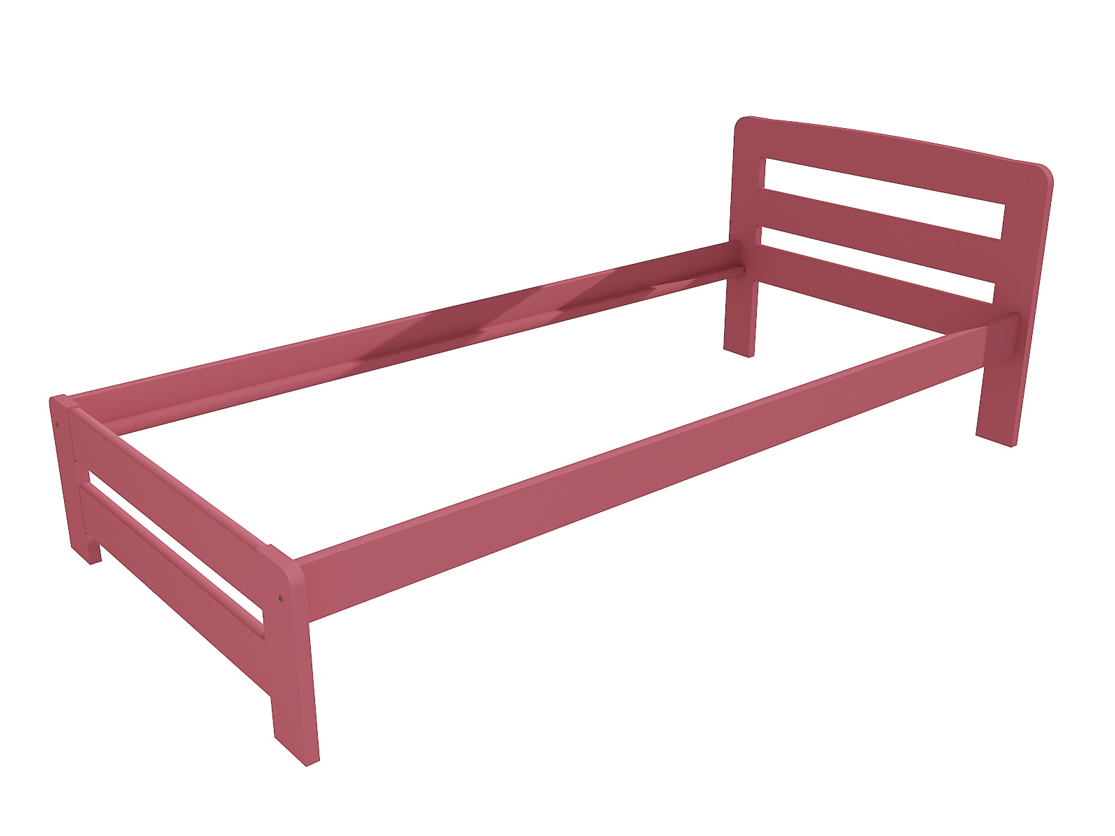Jednolůžková postel CORMAC Barva: barva růžová, Rozměr: 100 x 200 cm