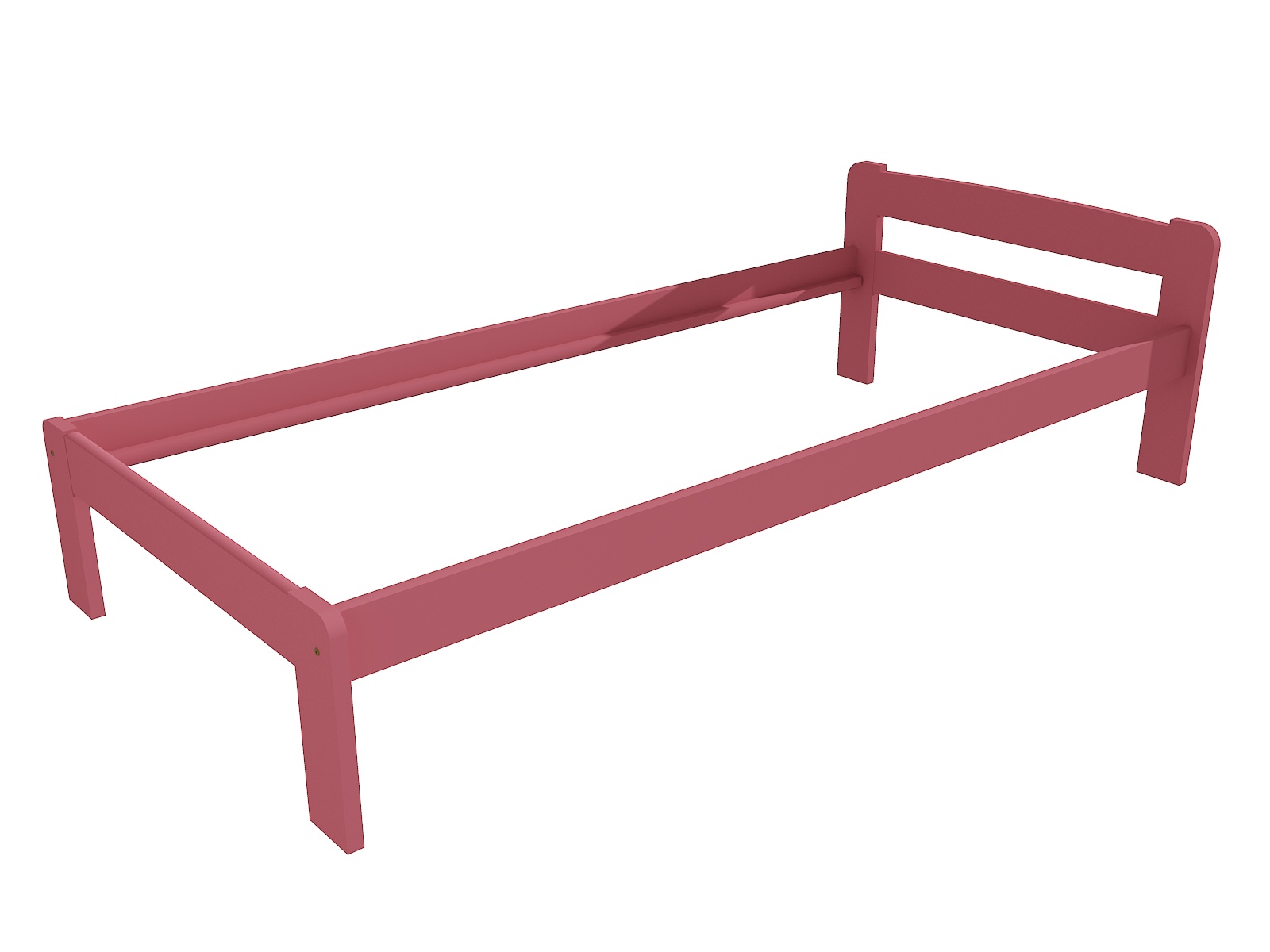Jednolůžková postel SENAN Barva: barva růžová, Rozměr: 100 x 200 cm